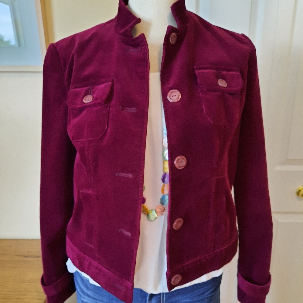 Jones New York deep plum jacket/blazer